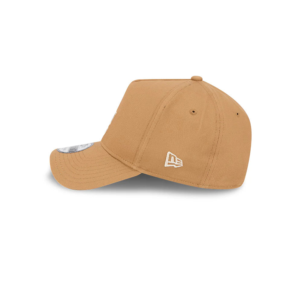 LA Dodgers Hat - Wheat Earth Tonal Chainstitch 9Forty A-Frame MLB Snapback Cap - New Era